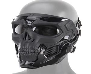 Halloween Skeleton Airsoft Mask Full Full Skull Cosplay Masquerada Party Mask Pintball Combate Military Game Face Mas Y4762510
