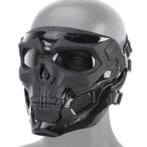 Halloween Squelette Airsoft Masque Complet Crâne Cosplay Mascarade Masque De Fête Paintball Militaire Combat Jeu Visage De Protection Mas Y283g