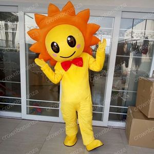 Traje de la mascota del sol de Halloween Traje de personaje de dibujos animados de sol de alta calidad Traje Adultos Tamaño Carnaval de Navidad Fiesta de cumpleaños Traje al aire libre