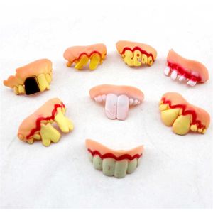 Halloween Supplies 5 pcs Halloween Decoration Funny Joke Tooth C Rotten Teeth Party Bags Fancy Dress Creative Prank Horror Toys Funny Gadgets