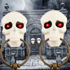 Toys Halloween Halloween Skull Design effrayant Sound Doorbell Party Horror Props Porte Rings Eye Lumineux Porte Lumineuse Bell Touet Home Decoration 220908