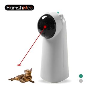 HamshMoc, juguete láser inteligente de mano para gatos, juguetes interactivos LED giratorios, captura activa de entrenamiento, burlas para 220510