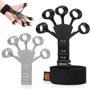 Hand Grips Finger Strengthener Grip Strength Trainer Resistance Training Puller Plus Fixed Strap Band for Physcial 231204