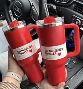 Tasses de vacances rouges roses hivernales