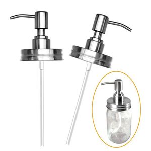 Hand Liquid Soap Dispenser DIY Stainless Steel Soaps Dispenser For Mason Jar Pump Bathroom Kitchen Hands Lotion Dispensers No Jars