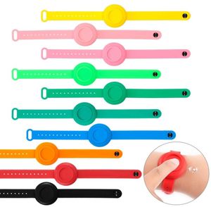 Distributeur de bracelet de désinfectant pour les mains Bracelet de gel ou de lotion désinfectant portable rechargeable en silicone pour adultes, adolescents, enfants Petite pompe à liquide