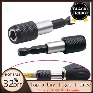 Hand Tools 3 Kinds Of Screwdrivers Black Non-slip Hex Handle Electric Drill Magnetic Screwdriver Bit Holder Titanium Steel Hold
