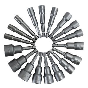 Herramientas de mano Destornillador de tuerca magnética de vaso de impacto de 6 mm a 19 mm Juego de llaves hexagonales de 1/4 Adaptador de broca para taladros eléctricos Kit de enchufe de controladores de impacto 112HMCLUB