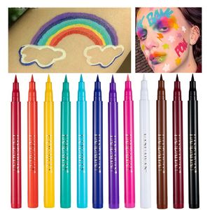 Handaiyan colored eyeliner Rainbrow Pen Set Waterproof Long-lasting Oil Proof Sweetproof Makeup Colorful Eye Liner Pens