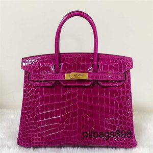 Sac à main crocodile cuir 7a qualité arabian nuits violet platine sac brillant 30 sacqo2e