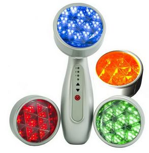 Mini PDT de mano Terapia de luz LED Máquina facial 4 colores Rojo Azul Verde Amarillo PDT Terapia de luz de fotones Rejuvenecimiento de la piel Uso en el hogar