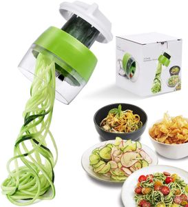 Trancheuse à fruits légumes Spiralizer 4 en 1 Réglable Spirale Râpe Cutter Salade Outils Zucchini Noodle Spaghetti Maker