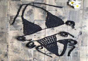 Crochet fait à la main Micro Bikini G String String plage Micro maillots de bain ensembles de Lingerie Sexy pour les femmes 6261251
