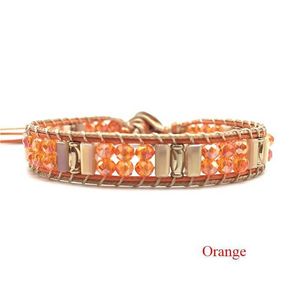 Bracelet de chaîne en cristal fait à la main Cire tricoté bijoux bracelet bracelets pour femme bracelet réglable cadeau pulseira feminina Q0719