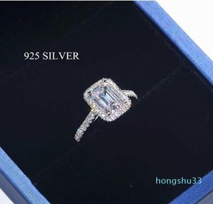 Bague en diamant de laboratoire taille émeraude faite à la main 2ct en argent sterling 925, bagues de fiançailles pour femmes, bijoux de fête fins de mariée 207814648