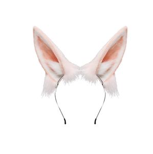 Conejo hecho a mano Conejo Diadema con orejas largas Accesorios para disfraces Mardi Gras Carnival Hair Stick Cosplay Cute Animal Ears Lolita Props para mujeres Girl Can Bend