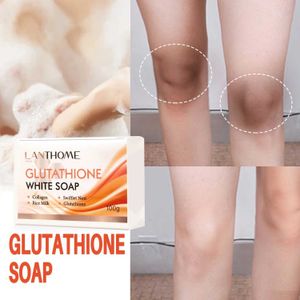 Jabón hecho a mano lanthome glutathione jabón blanqueador para la piel del cuerpo del cuerpo de la piel reduce las arrugas de la mancha oscura limpieza 240416