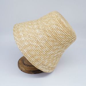 Hecho a mano Verano s Mujeres Damas Sun ribbon Bowknot Beige Straw Adjuatble Beach Wide Brim Kentucky Derby Hat