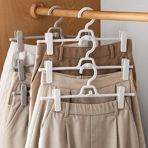 Cintres 5 pièces supports de séchage en plastique balcon rotatif pantalon Clip garde-robe vêtements stockage salle de bain organisateur accessoires