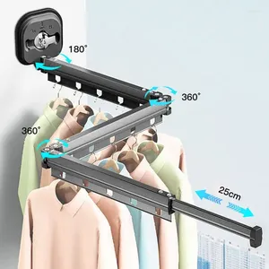 Hangers Suction Wall Mount Plegable Ropa de secado con tapa retráctil Pole de extensión reutilizable 3 veces