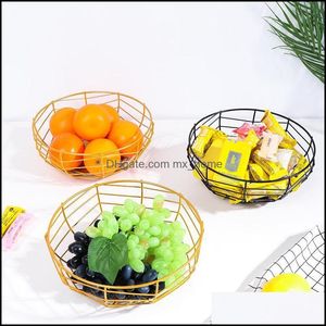 Paniers suspendus de jardin, organisation de ménage suspendu, panier de fruits nordique en fer forgé, produit de rangement de cuisine, collations, produits pour la maison, Drop Del