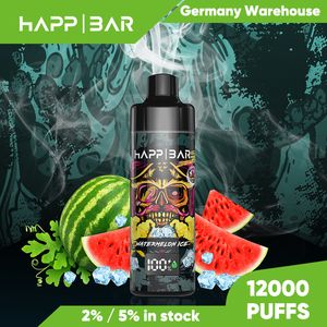 Happ Bar 12000Puffs Hero New Vape Rechargeable Jetable 12K Puffs Pod Dispositif 26 ml 2% 5% Nic Sel Vapers Jus Cigarette Électronique