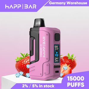 Happ Bar Vaper 15000 Vape Puff 15K 18K Pantalla E Modos de impulso de cigarrillo Big Vapor Vapes recargables