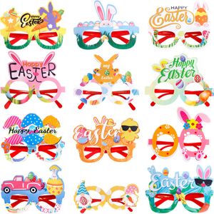 Happy Easter Party Lunes Bunny Ears Chick Oeufs Lunes drôles Frame Photo Props Kids Spring Cadeaux