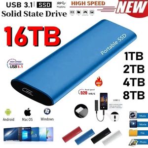 Hard Drives External Hard Drive 1TB High-speed Portable SSD Mobile Device Type-C interface Solid State Disk for DesktopLaptopSmartphone 230713