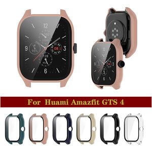 Hard PC Cover Caxe Temperred Glass Screen Protector Protecteur pour Huami Amazfit GTS 4 GTS4 Smart Watch Stracts