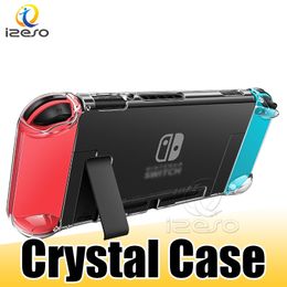 Housse de protection rigide pour PC Coque en cristal transparent pour Nintendo Switch NS Anti-rayures Anti-poussière Boîtier de jeu Console Contrôleur Accessoires