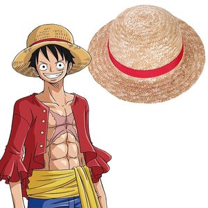 Chapeau paille anime singe d luffy one pièce cosplay cap salloween costume accessoires accessoires adultes unisex