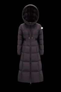 23 Nueva chaqueta larga de invierno con capucha ajustada y ajustada con hombros para mujer con función NFC abrigo de plumón talla 0-4