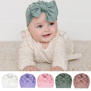 Chapeaux enfants chapeau bébé casquette couleur unie respirant pull noeud noeud chaud Turban bandeau filles enfants cheveux accessoires