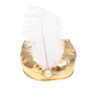 Chapeaux Halloween Kings Hat Indian Sultan Prince Hat Hat Headwear Feather Decoration Headress for Boys Cosplay Party Supplies 3 Couleurs