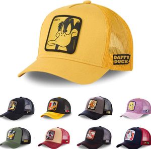 Hats Bufandas colocadas gorros de bolas Capas de pelota Nuevo marca Anime Bunny Looney Bufanda Capilla de algodón Capilla de béisbol Hombres Hip Hop Dad Mesh Hat camionero Droppida