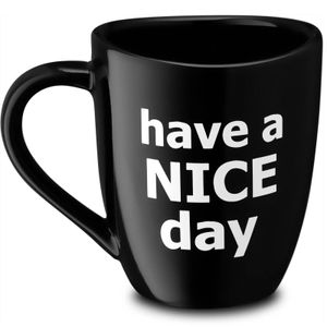 Bonne journée Tasse à café/thé/lait Doigt du milieu Tasse drôle Cadeaux d'éléphant blanc pour adultes Idées cadeaux Gag pour femmes et hommes 231228