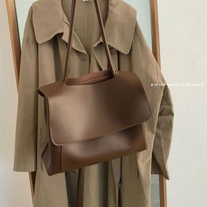 HBP Brown Sac Femme Grande capacité Simple Fourre-tout Sacs Mode Aisselles Porte-documents Hobo Designer Haut de gamme Coréen Épaule Purse324u