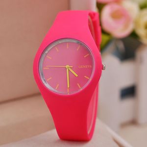 HBP montre pour enfants montres à quartz gelée montre-bracelet pour fille garçon bébé étudiant sport plastique transparent