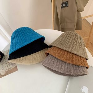 HBP tricots chapeaux larges godets bords femmes automne hiver japonais polyvalent pêcheur de basse taille de bassin de grande taille du bassin gorras p230327