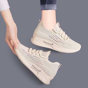 HBP Non-Brand Peso Ligero Antideslizante Parte Superior de Malla Transpirable Nuevas Zapatillas para Correr para Mujeres Adultos Deportes Informales Moda Tendencia Zapatillas de Deporte