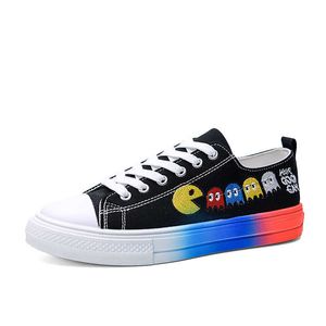 HBP Non-Brand Nuevos zapatos de lona para hombre, videojuego, niño, patrón de lona de dibujos animados, zapatos casuales, zapatos para amantes de la lona transpirables que combinan con todo