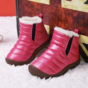 HBP Non-Brand Botas a Prueba de Agua de Invierno para la Nieve Zapatos para niños Grandes Botas Cortas para niños Zapatos de Cuero Informales Botas de Nieve para niños