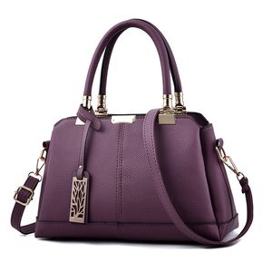 HBP monederos bolsos de mano de alta calidad para mujer bolso de mano de gran capacidad de cuero PU para mujer bolsos de hombro morado oscuro