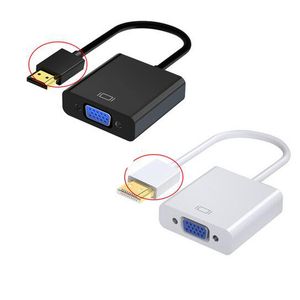 HD 1080P HDMI To VGA Cable Converter HDMI Male To VGA Famale Converter Adapter With 3.5mm Audio USB Power Supply Digital Analog for Tablet laptop PC TV BOX HDTV PS3