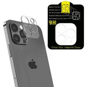 HD clair résistant aux rayures lentille de caméra arrière protecteur d'écran en verre trempé couverture complète transparente pour iPhone 15 14 13 12 Mini 11 Pro Max sans emballage