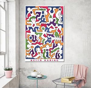 Pinturas impresas en HD, arte de pared, lienzo Original de Keith HARING, póster de acuarela, decoración del hogar, imágenes modulares para marco de dormitorio 5783111