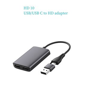 HD10 USB3.0 USB C a 2 HDTV Adaptador Dual 4K Pantallas Monitores Tipo C Hub 5Gbps para Mac Windows