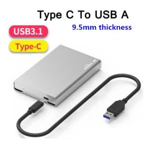 Enclos de disque dur enceinte 2.5 SATA High Speed Type C 3.1 / USB Microb 3.0 to Cas FL Aluminium Notebook Drive de disque dur Caddys Drop livraison otzvg