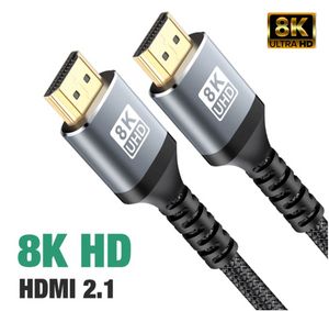 Câble HDMI 2.1 8k certifié 48 Gbit/s haute vitesse 144 Hz 8K 4K 60 Hz eARC ARC DTS X Dolby Atmos HDR10